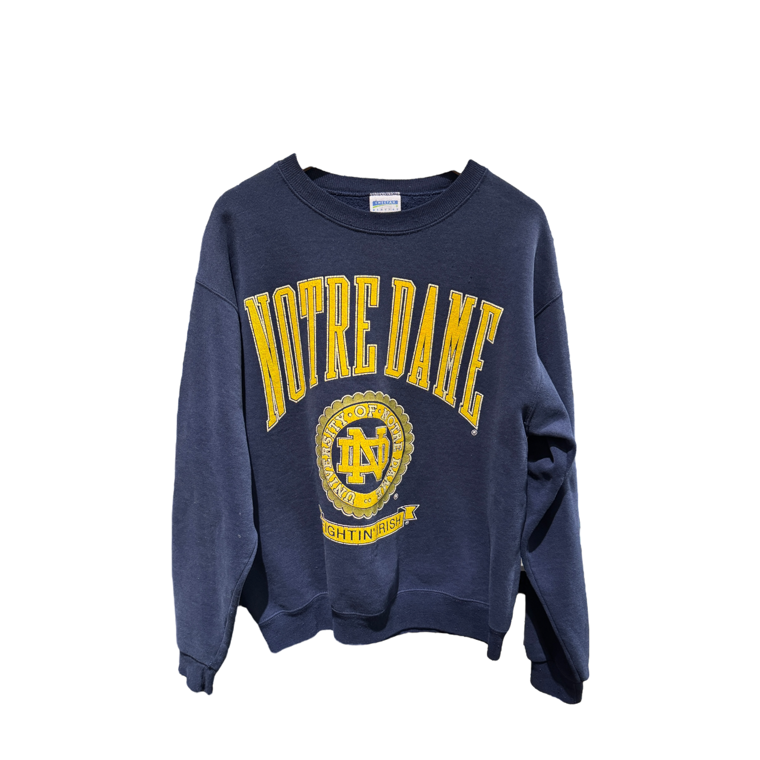 Navy Blue Notre Dame Crewneck Sweater