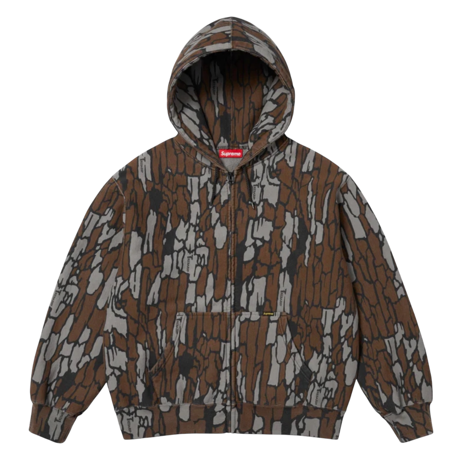 Supreme Work Zip Up Hooded Sweatshirt Mossy Oak Trebark Camo