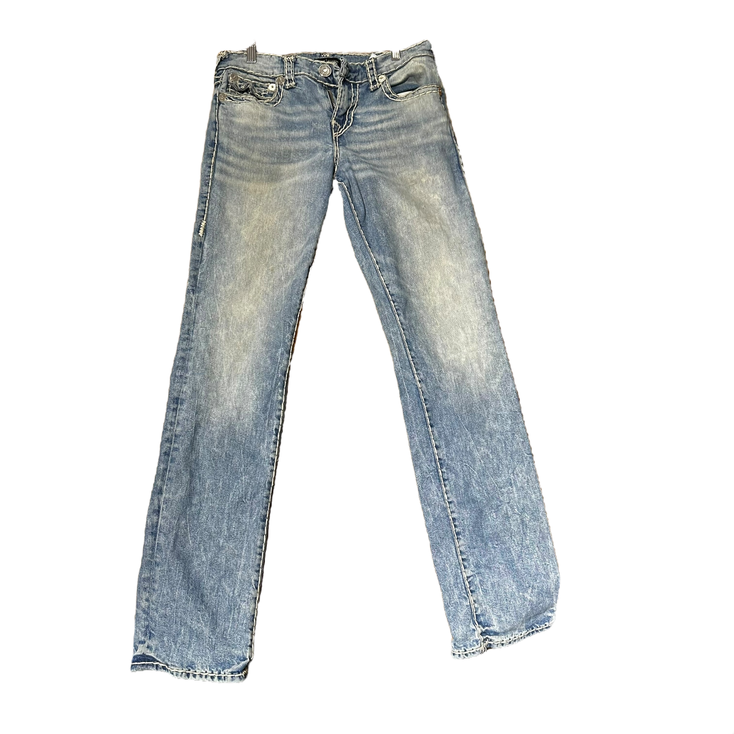 True Religion White Stitch Jeans