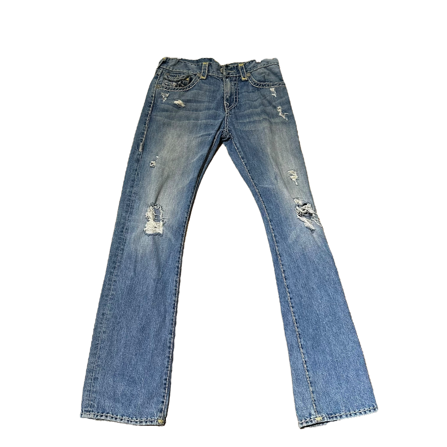 True Religion White/Yellow Jeans