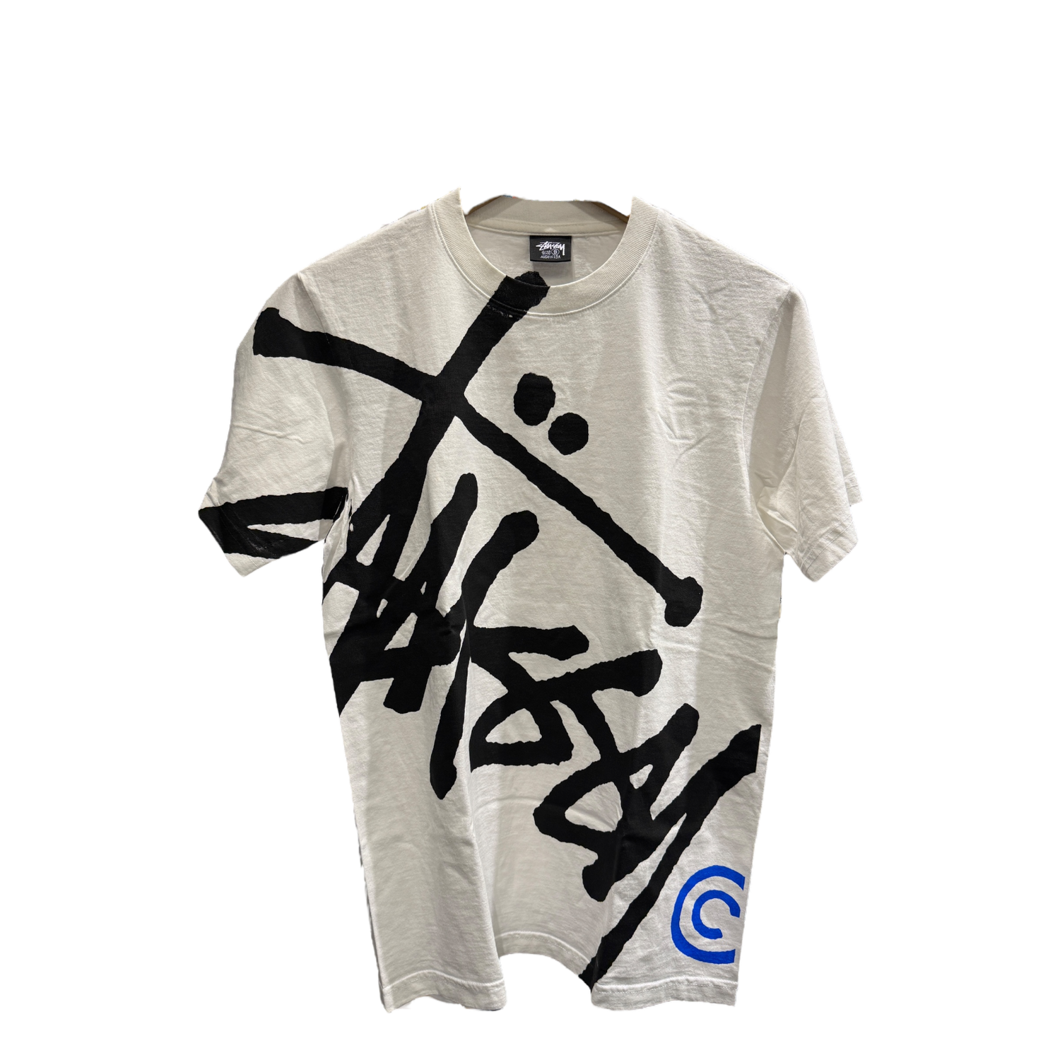 Cream Stussy Big Basic Pigment Dyed Tee