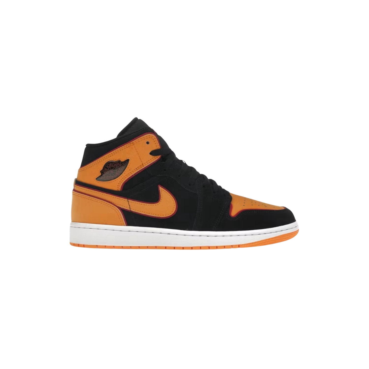 AJ1 Mid Fat Tounge Black Orange PO, Size: 9.5M