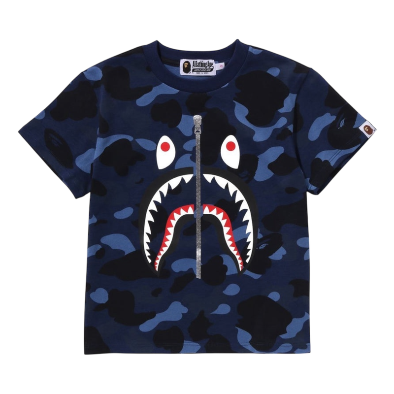 Bape Blue Camo Shark Tee