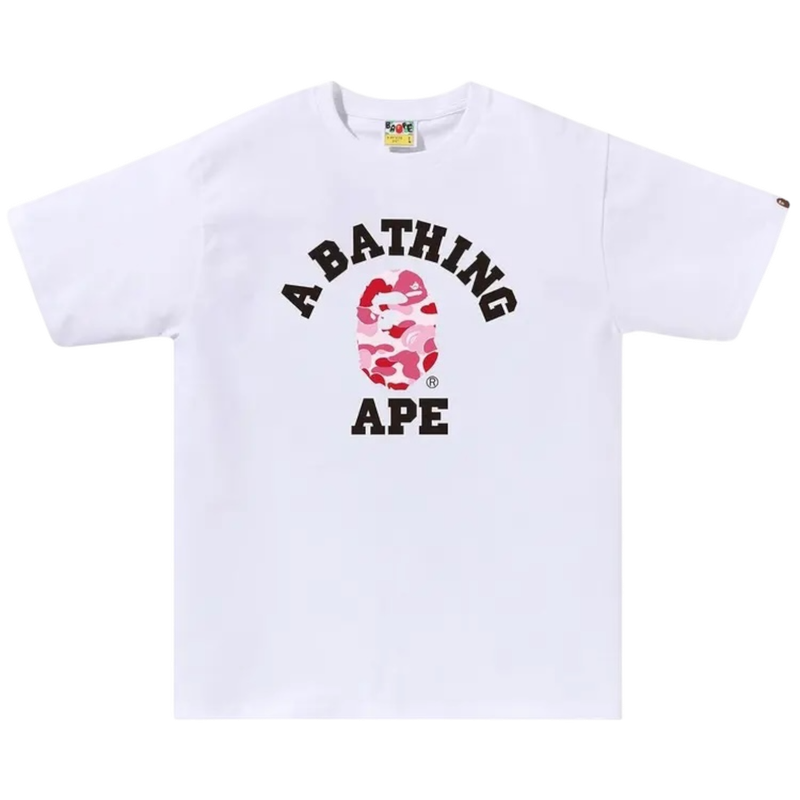 Bape Pink Camo College Tee