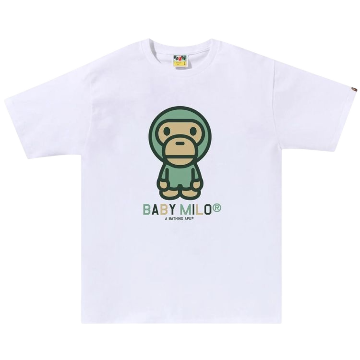 Bape Green Colors Baby Milo Tee, Size: 3XL