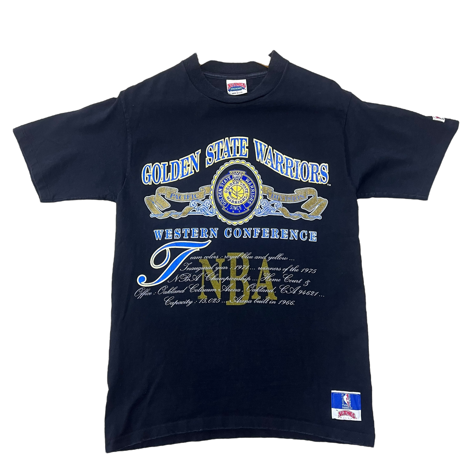 Nutmeg Golden State Warriors Patch Tee, Size: L