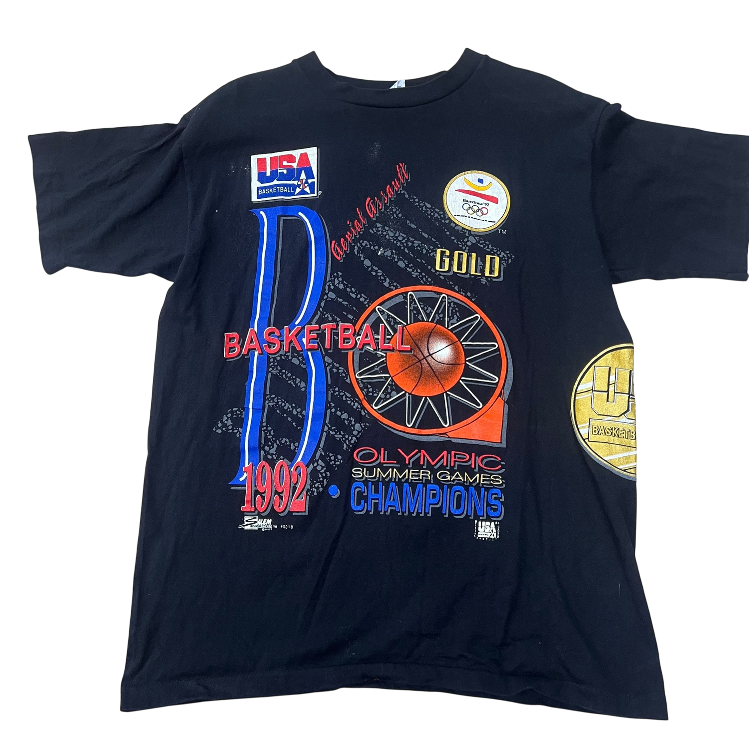 &#39;92 Salem Team USA Wrap Around Tee, Size: L