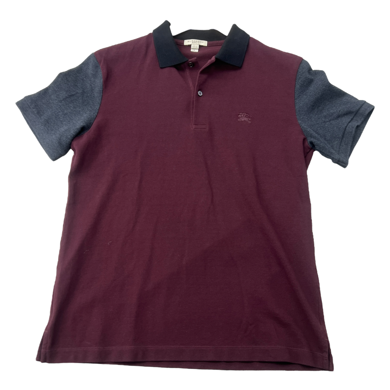 Burgundy Burberry Button Up