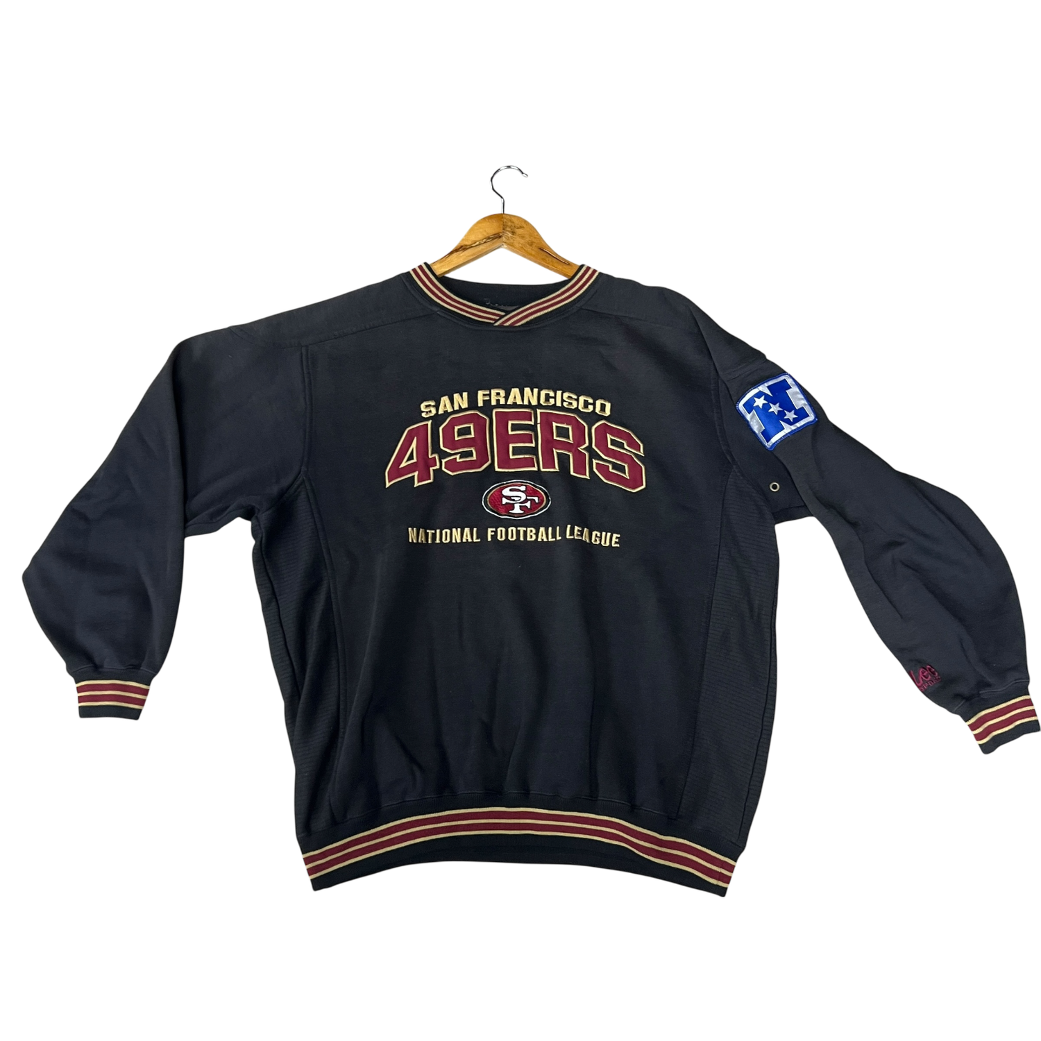 Black Lee SF 49ers Crew, Size: L