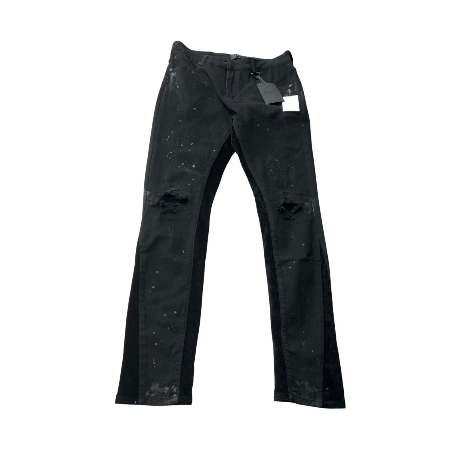 Black Distressed THRT Jeans