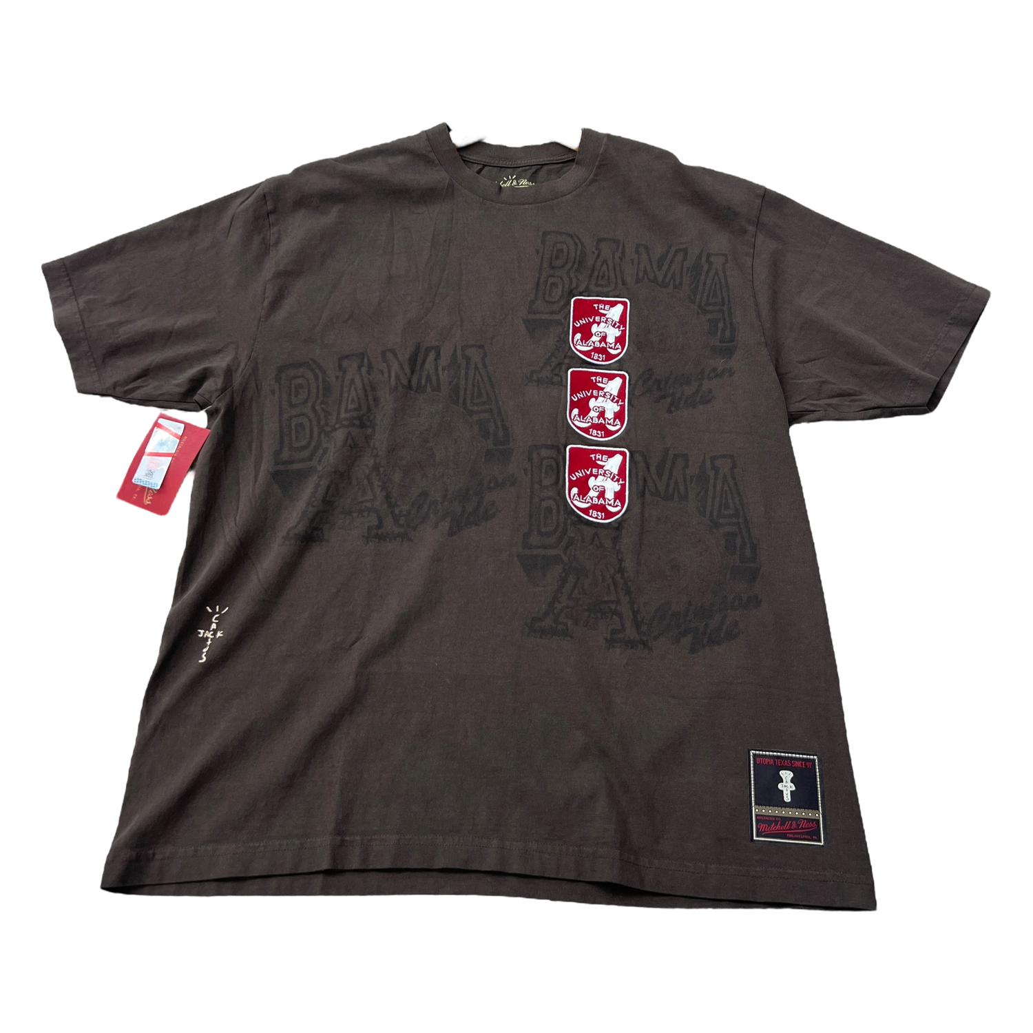 Travis Scott x University Of Alabama Tee, Size: XL