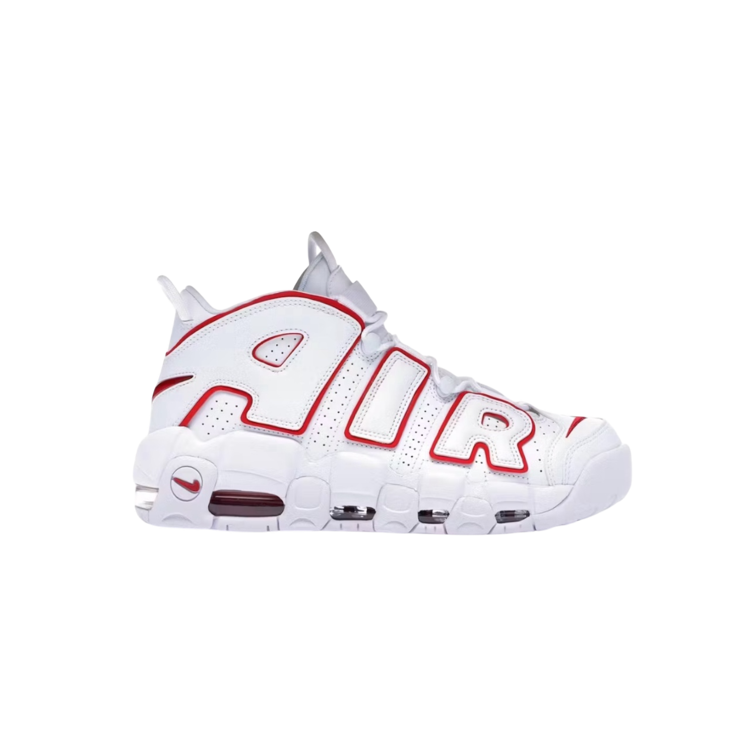 Nike Uptempo White Varsity Red Outline PO, Size: 10M