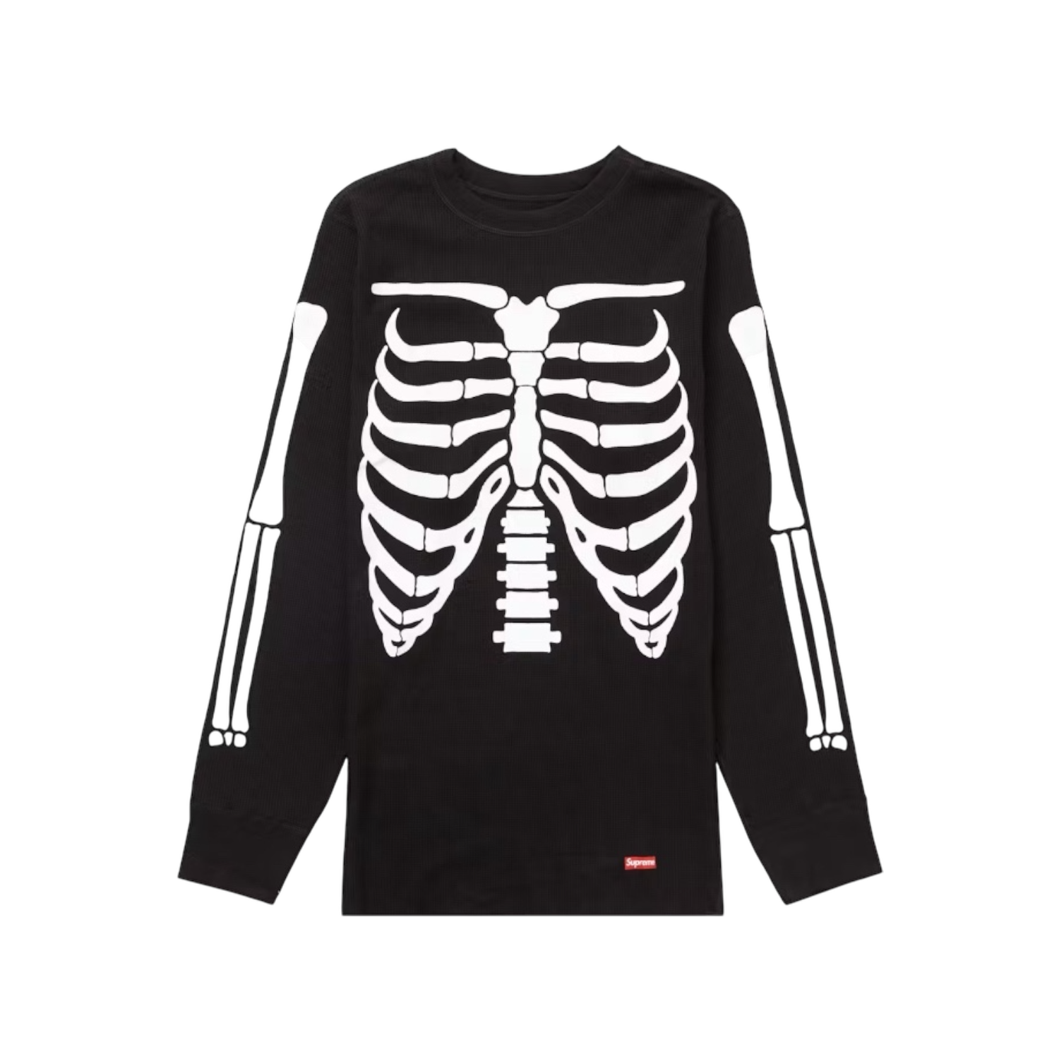 Supreme Hanes Bones Thermal Crew Black, Size: S