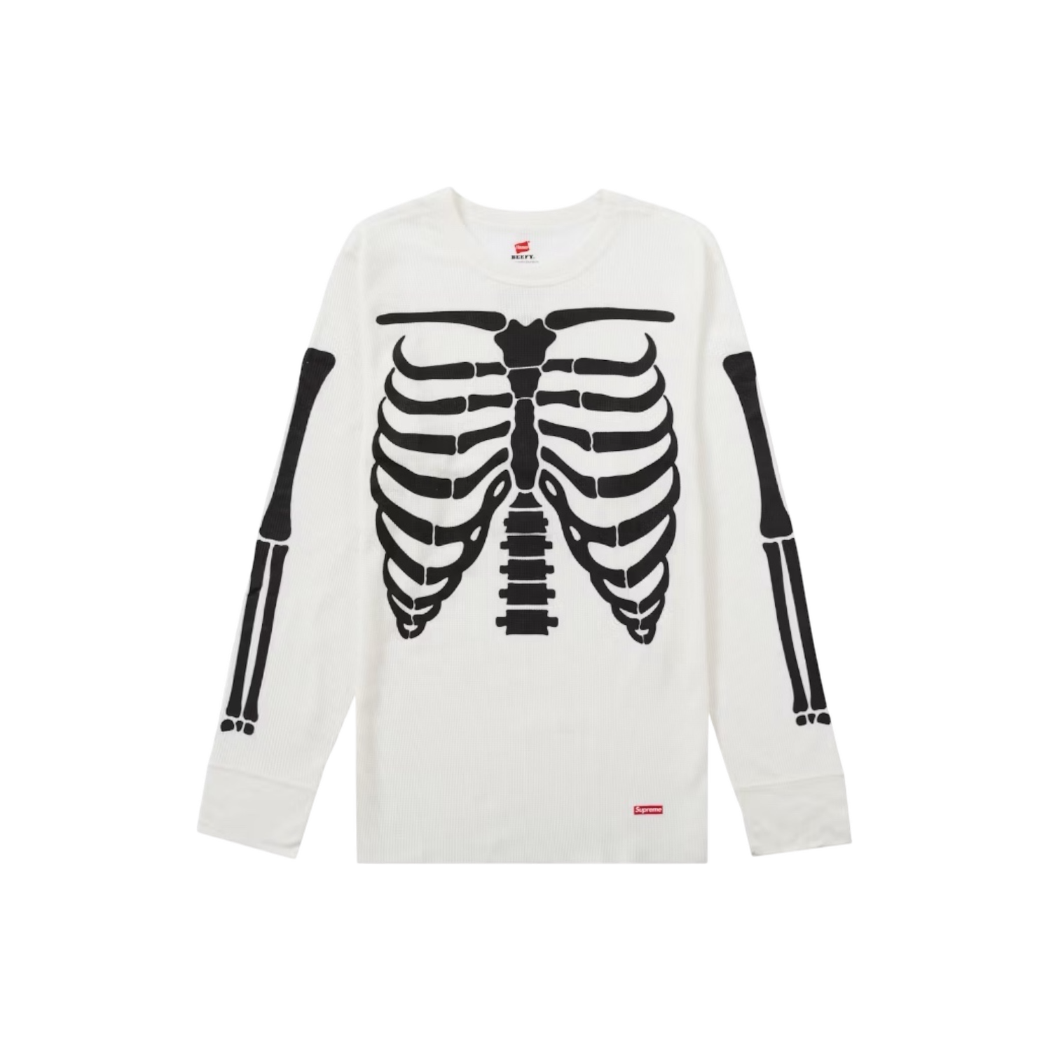Supreme Hanes Bones Thermal Crew White, Size: S