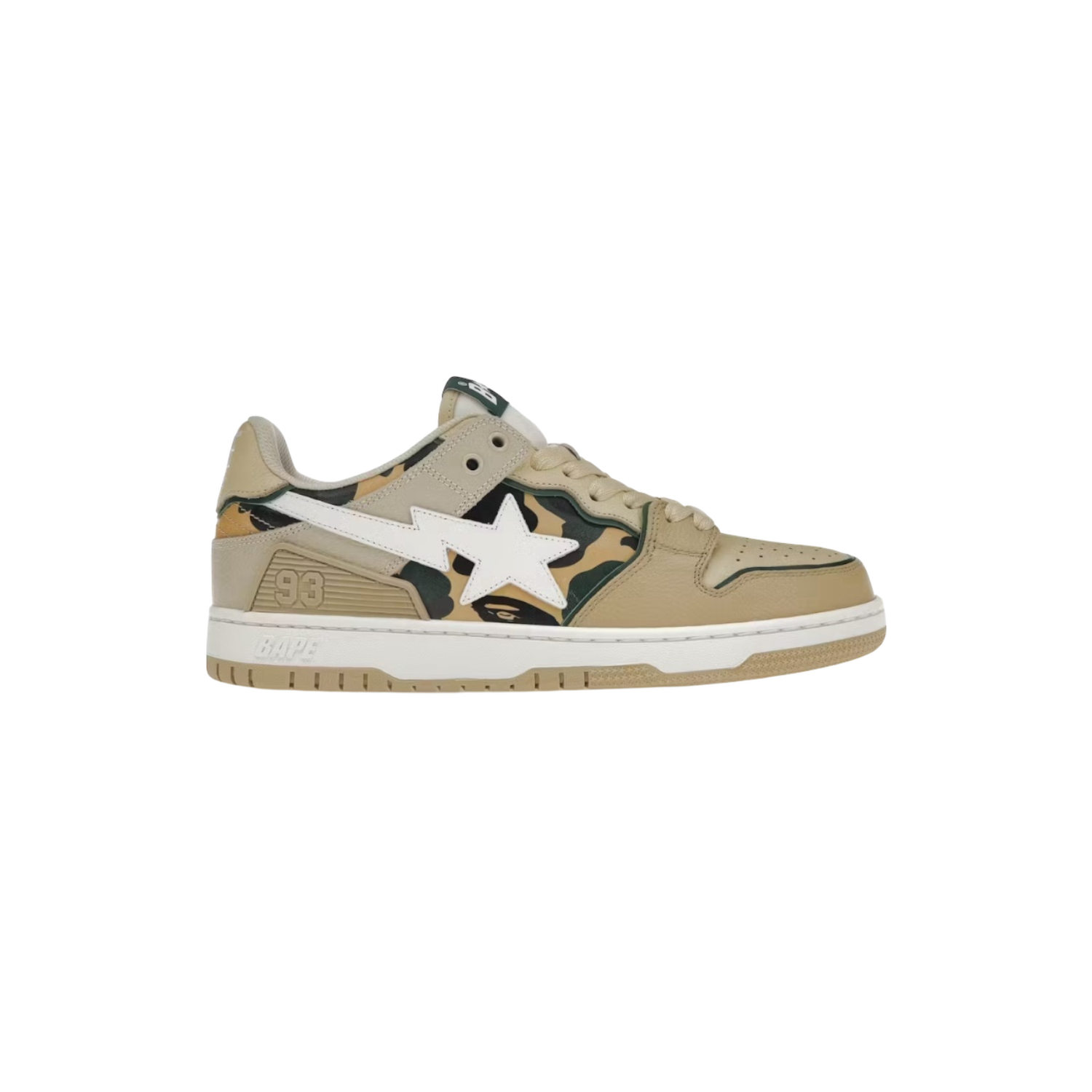 Bathing Ape Sk8 Sta Beige Yellow Camo PO, Size: 8.5M