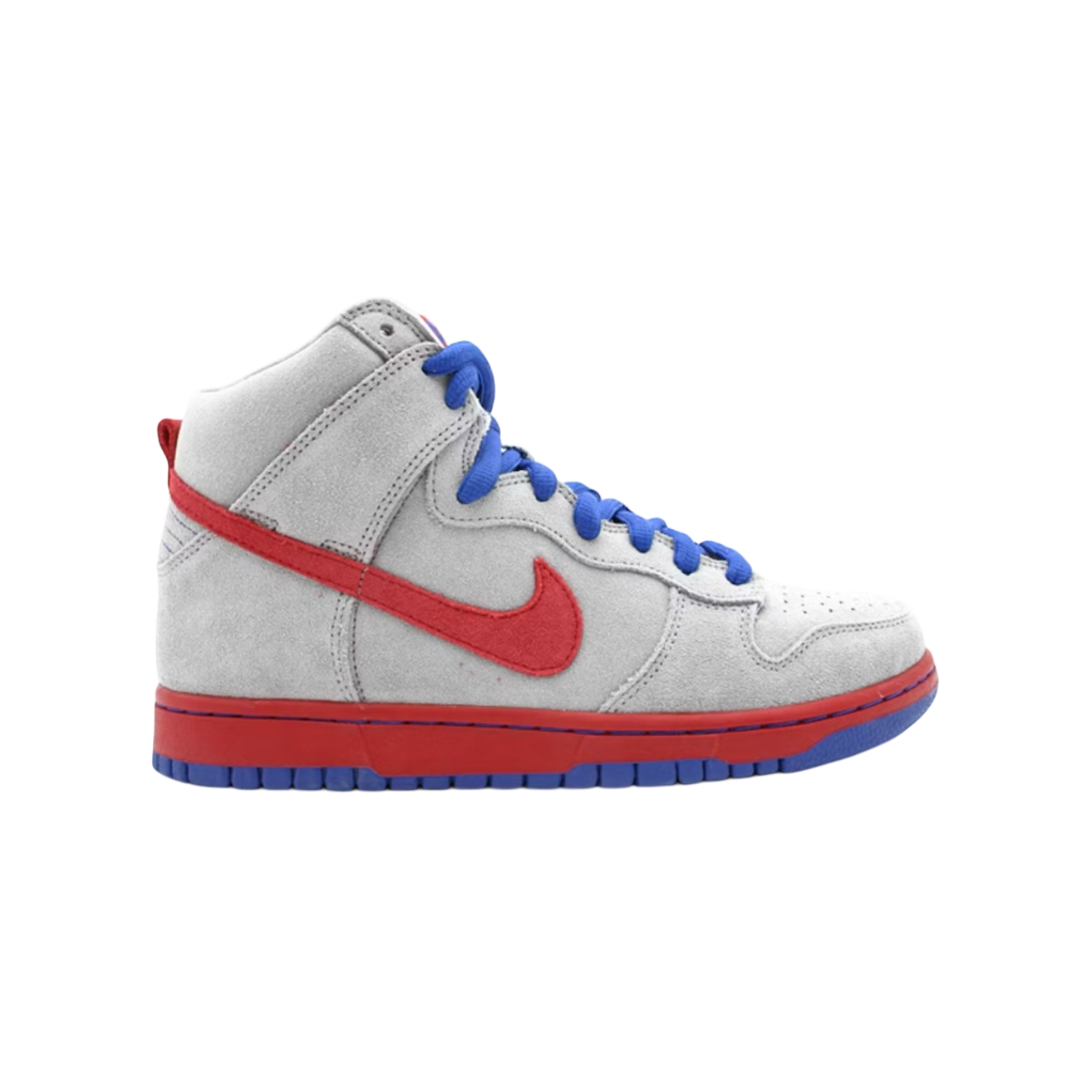 Nike SB Dunk High Medium Grey Varsity Red, Size: 8.5M