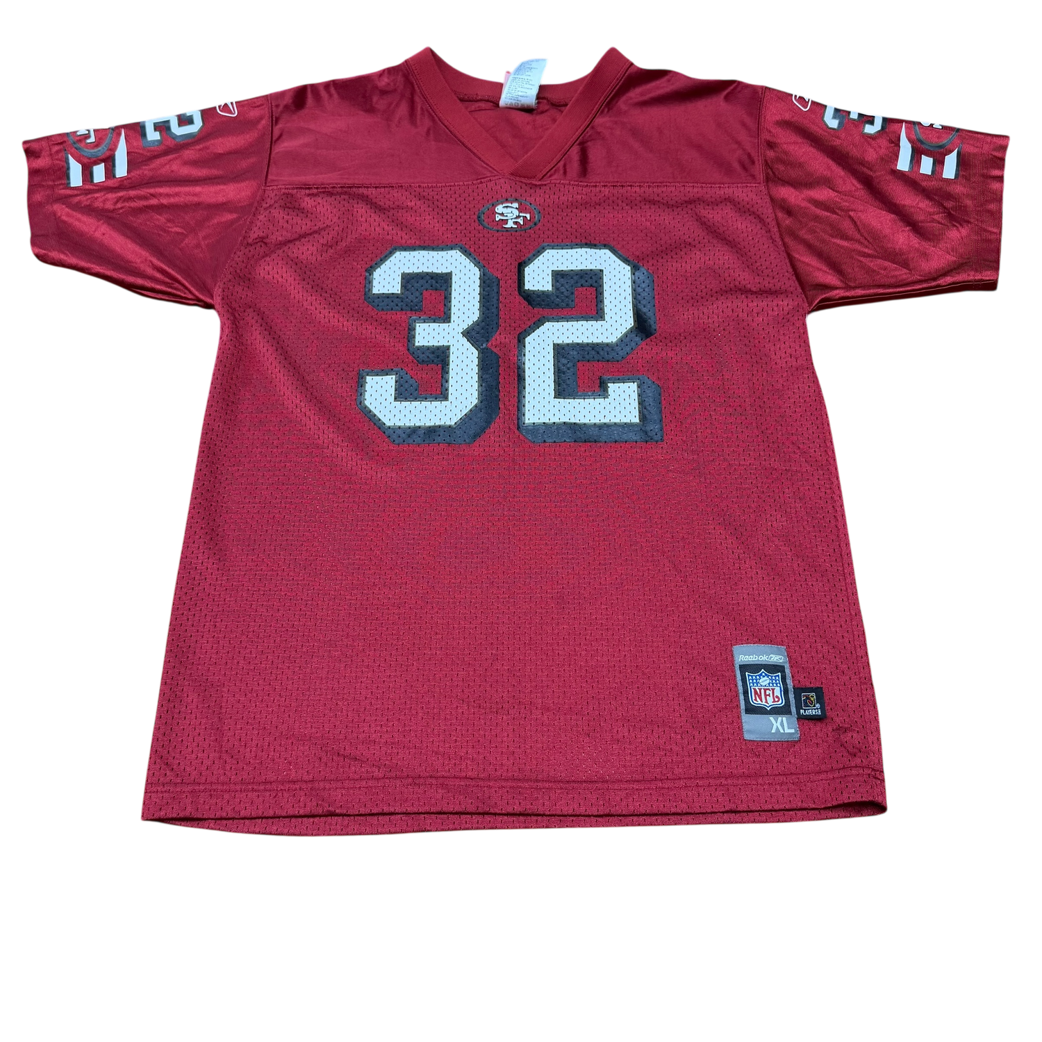 Vintage Reebok San Francisco 49ers Kevin Barlow #32 NFL Jersey Red Size XL