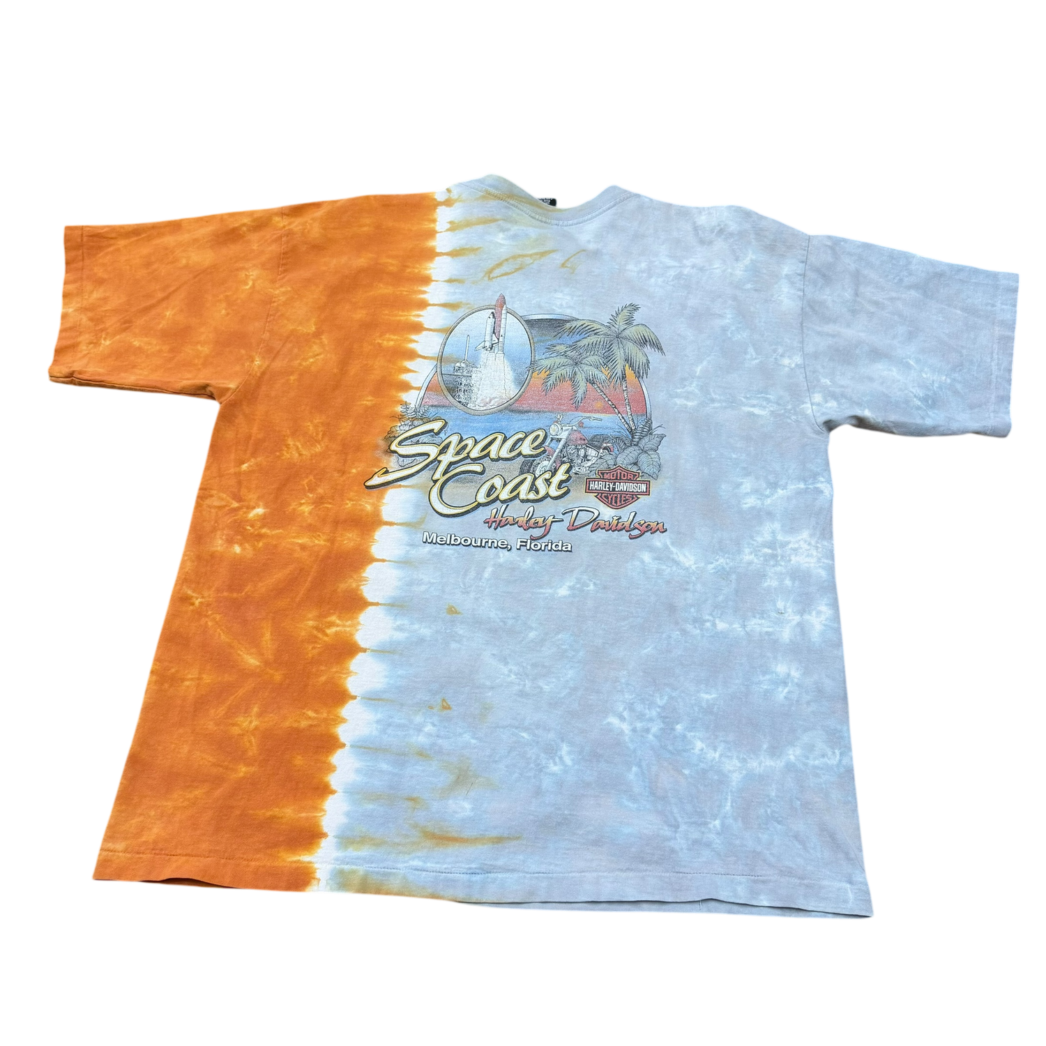 Harley-Davidson Orange Flame Tie-Dye Eagle T-Shirt