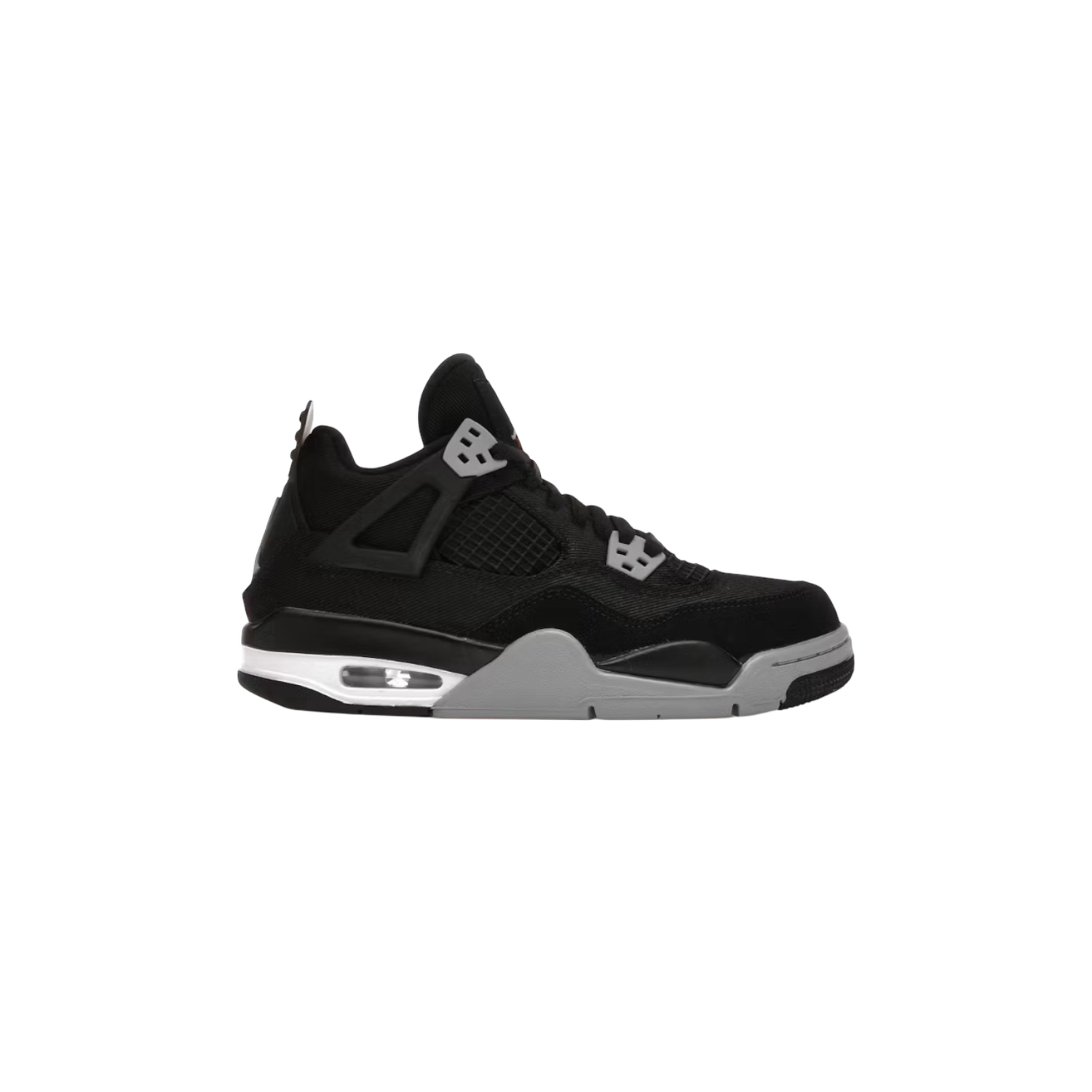 AJ4 Black Canvas, Size: 5.5Y
