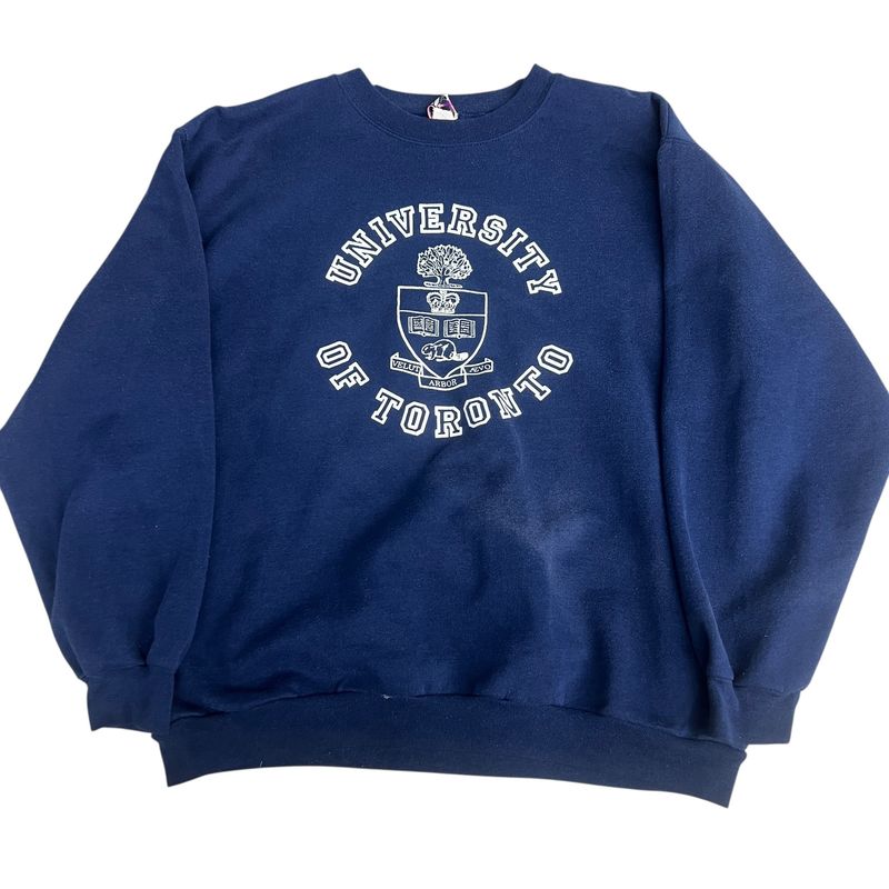 Vintage University of Toronto Navy Blue Crewneck
