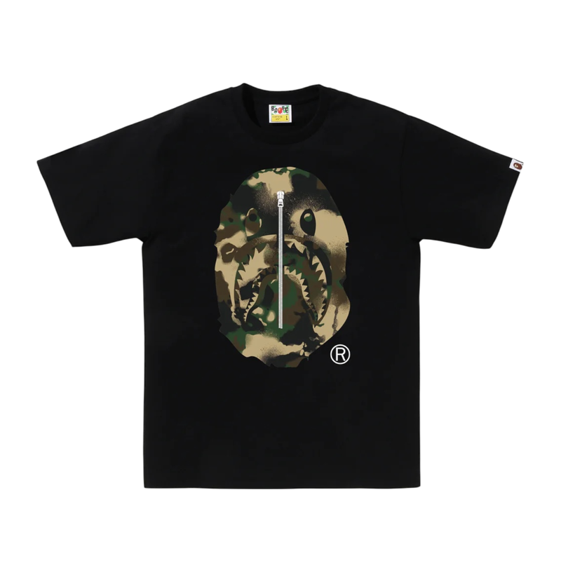 Bape Map Camo Head Shark Tee