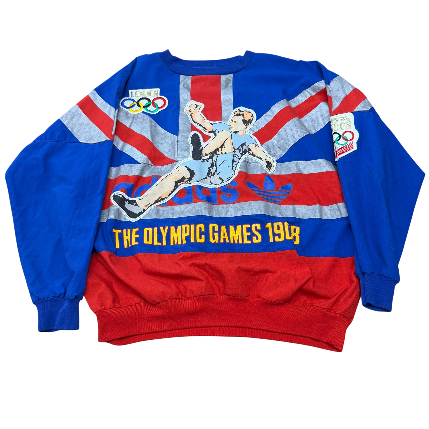 Adidas London Olympic Games Color Block Crewneck Sweatshirt