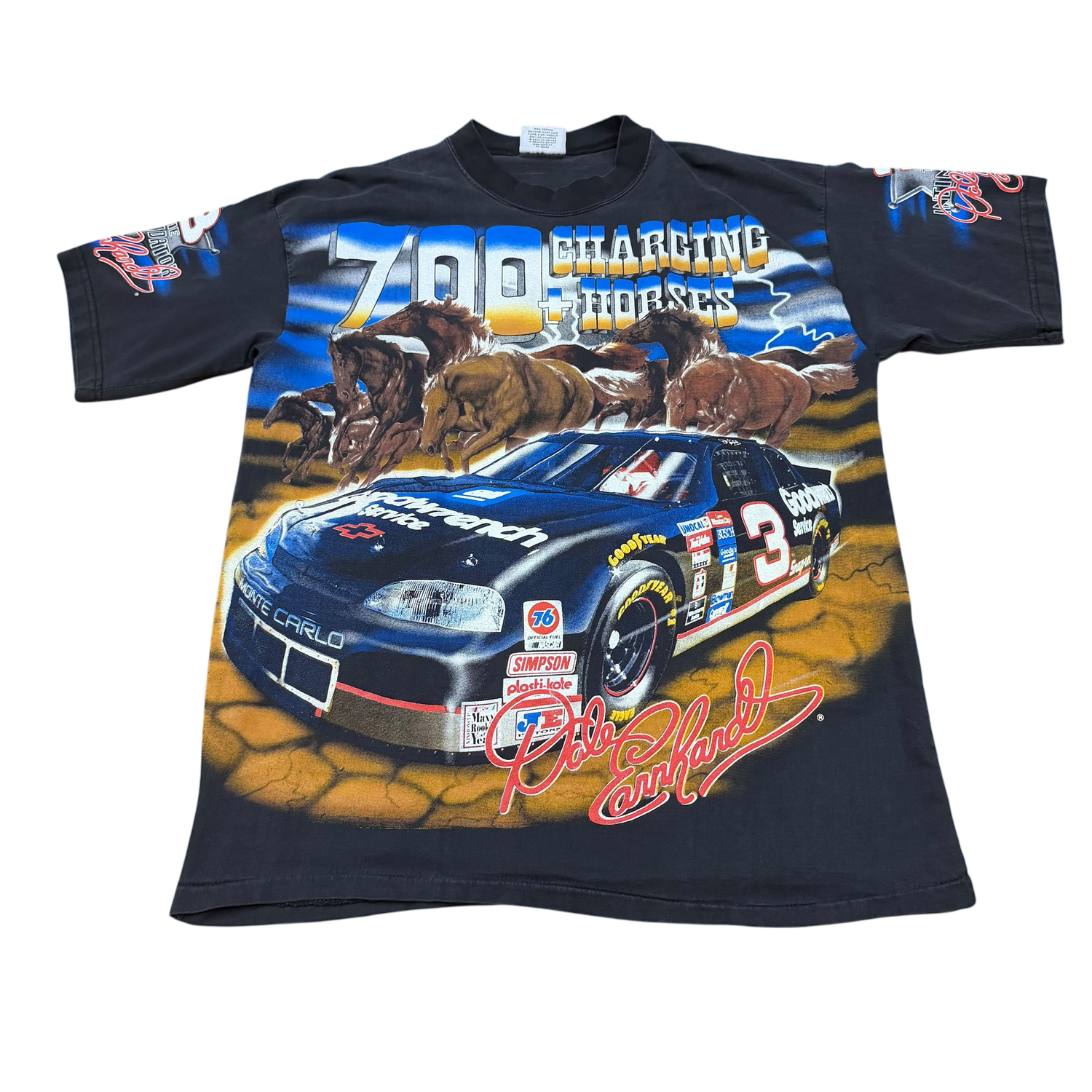 Dale Earnhardt 700 Charging Horses Nascar All Over Print T-Shirt