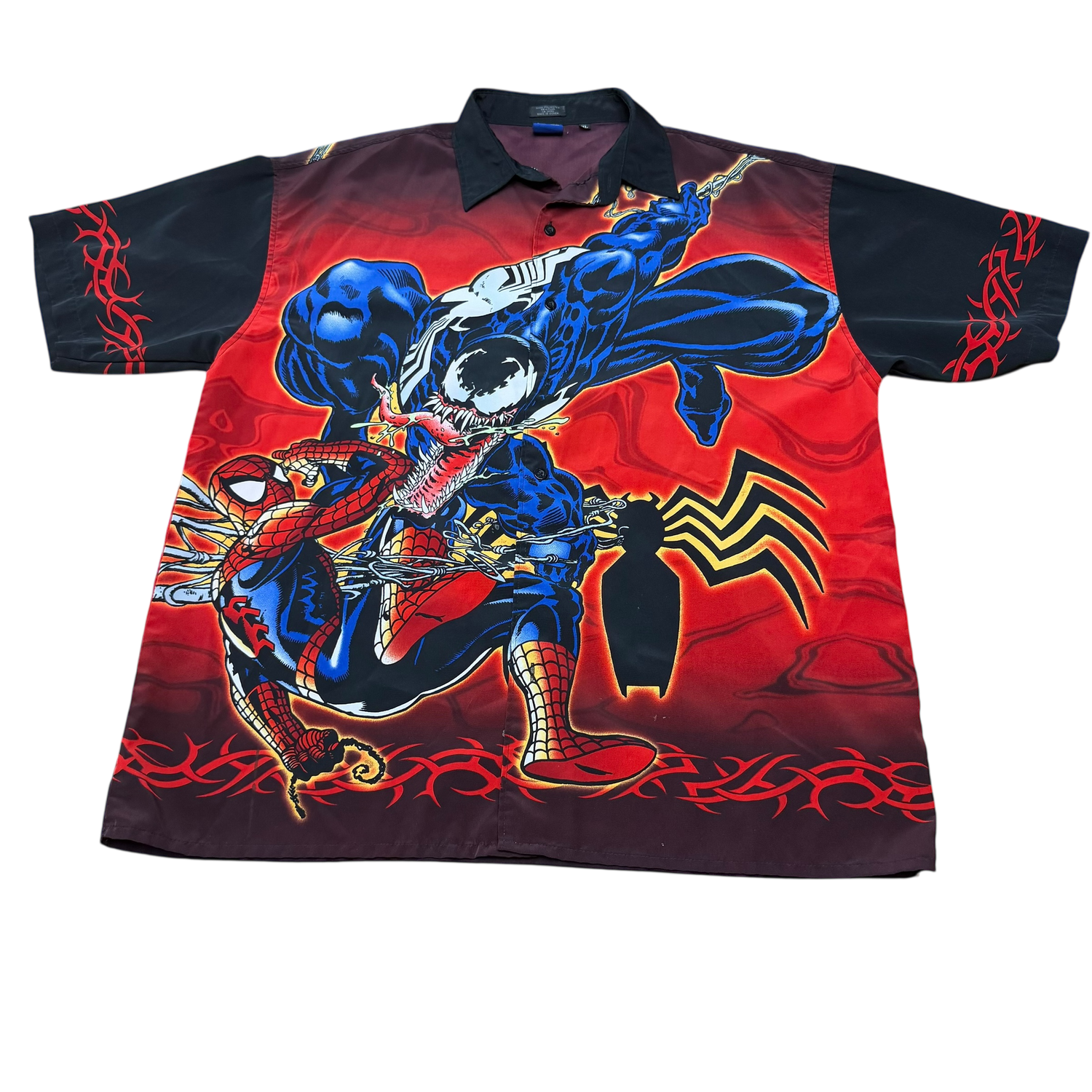 Marvel Spiderman Vs Venom All Over Print Button Up Shirt