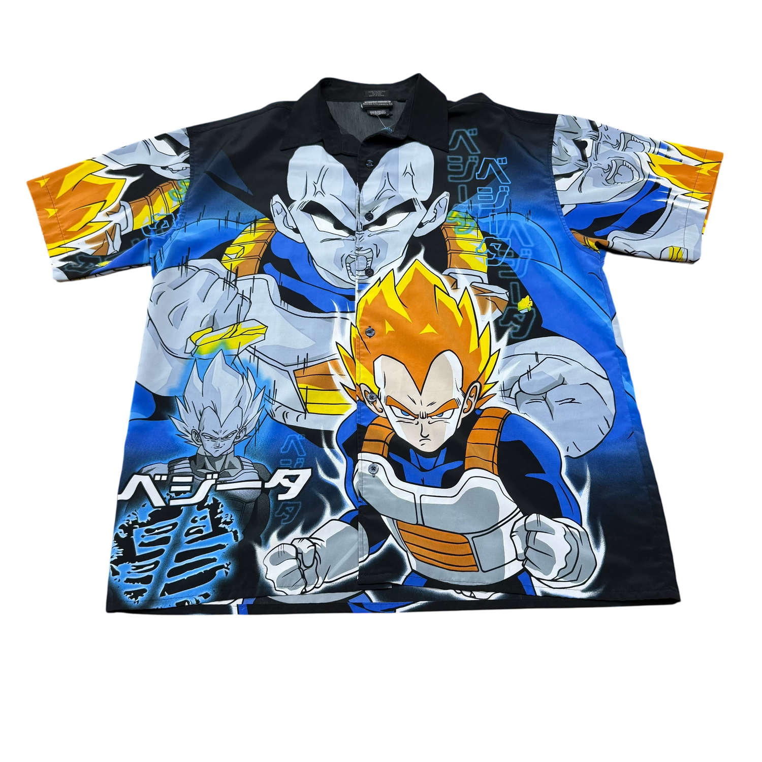 Dragon Ball Z Vegeta All Over Print Button Up Shirt
