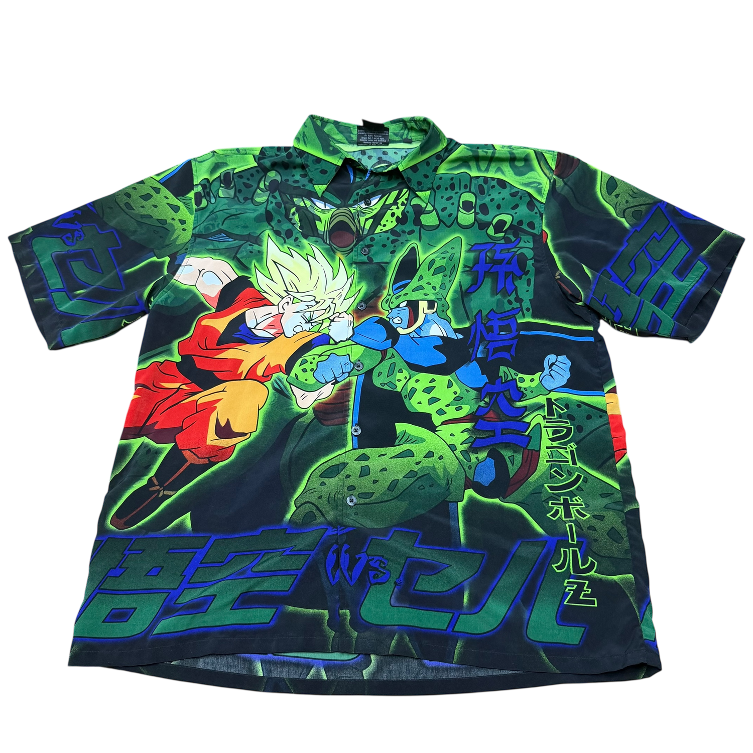 Dragon Ball Z Goku vs Cell All Over Print Button Up Shirt