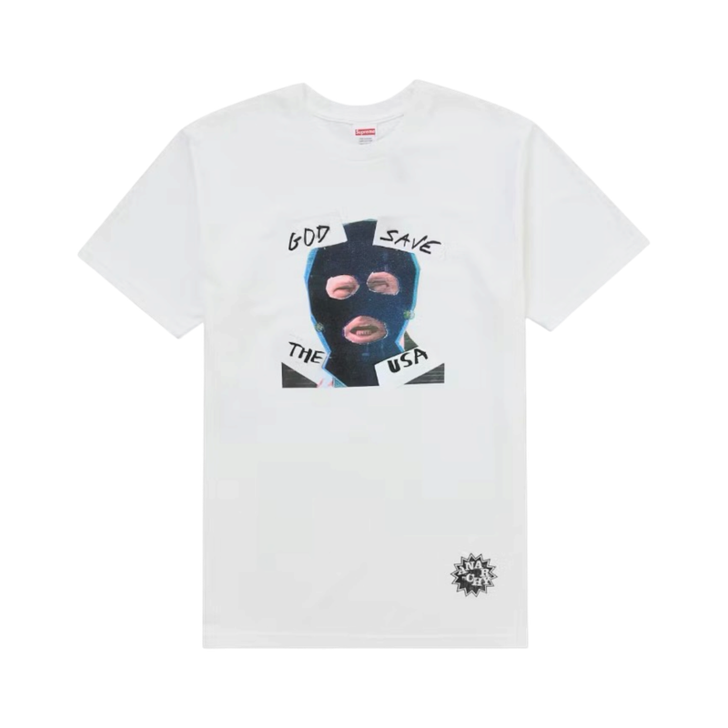 Supreme God Save Us Tee White