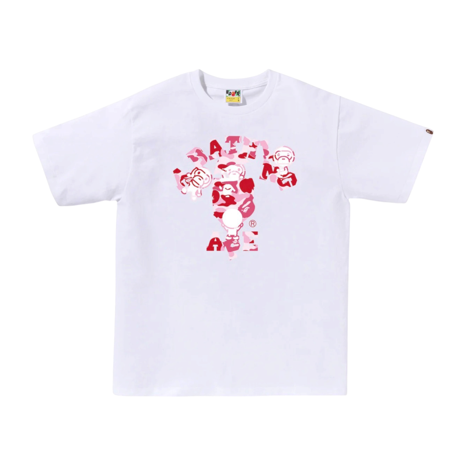 BAPE ABC College Milo Tee Pink, Size: L