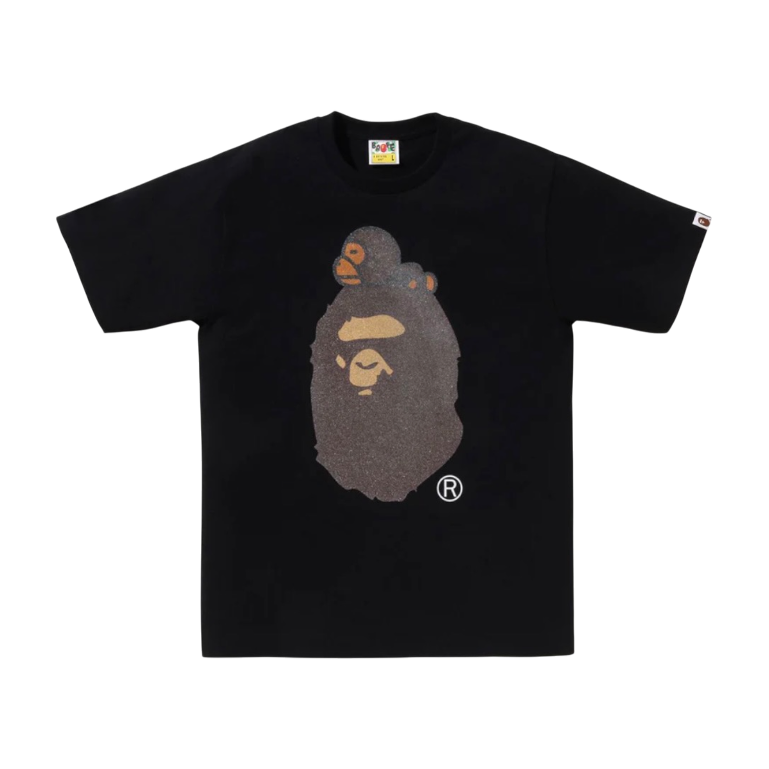 BAPE Glass Beads Milo on Bape Tee, Size: L