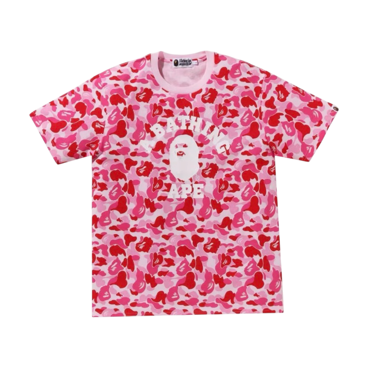 BAPE ABC Camo College Tee Pink, Size: L