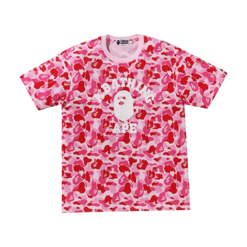 BAPE ABC Camo College Tee Pink