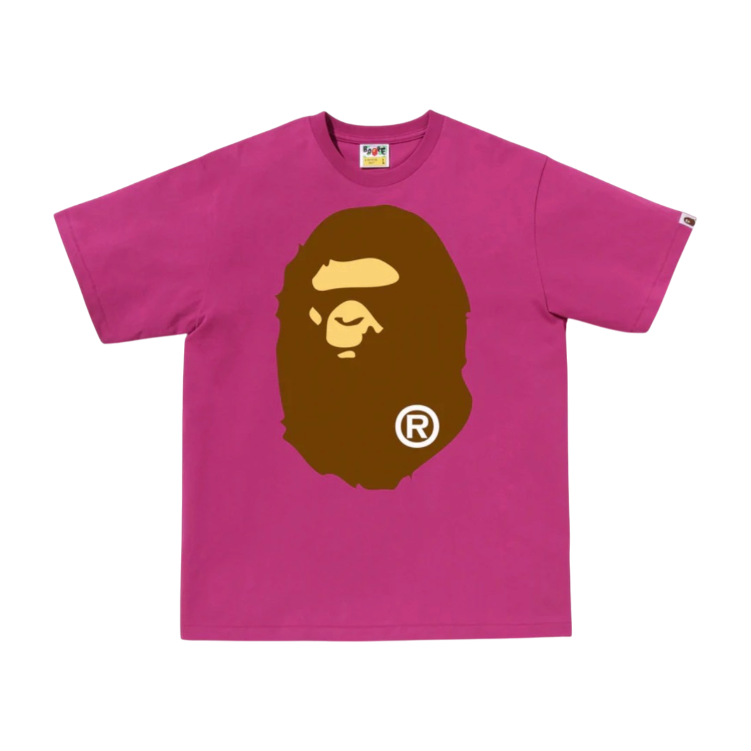 BAPE Big Head Ape Tee Magenta, Size: XL