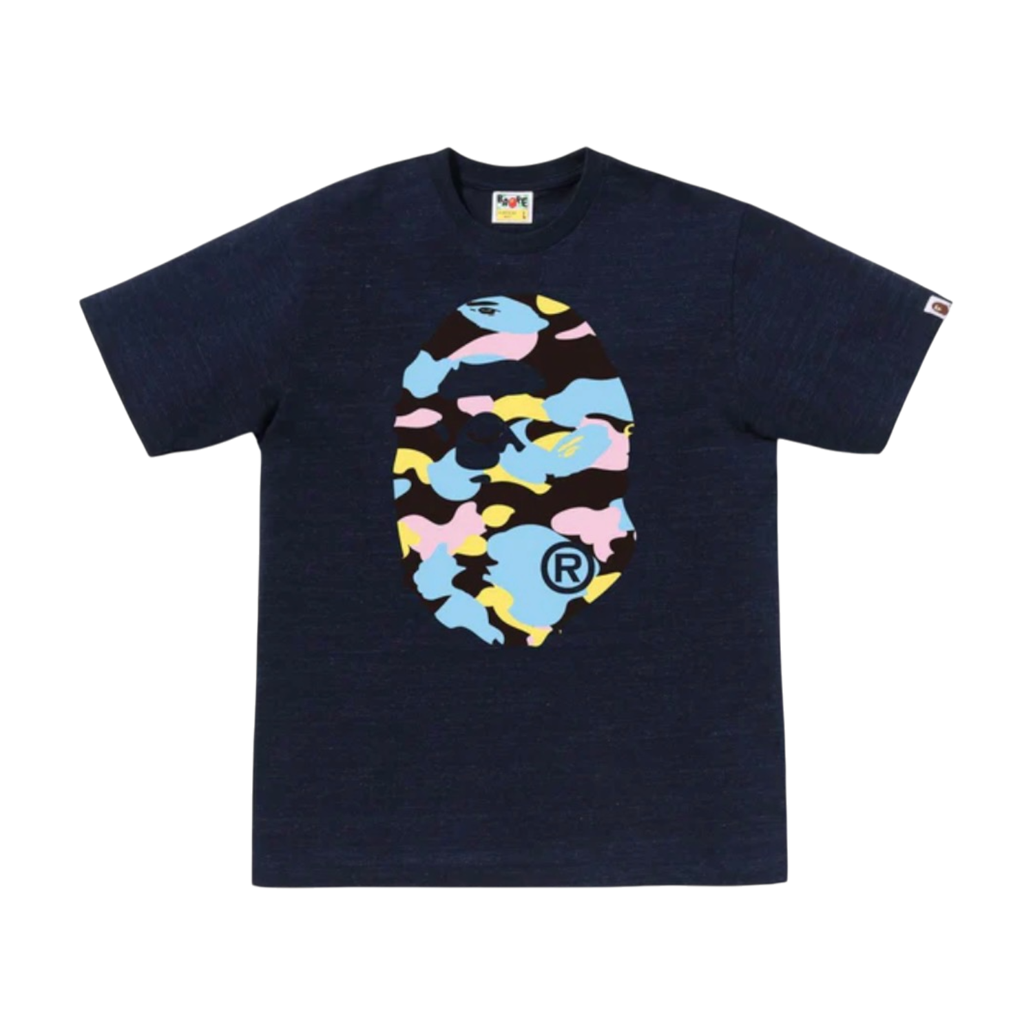 BAPE Multi Camo Big Ape Tee Indigo, Size: XL