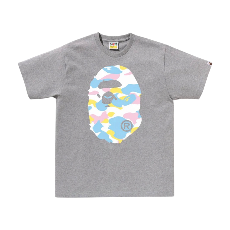 BAPE Multi Camo Big Ape Tee Grey