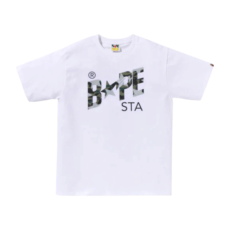 BAPE ABC Camo Sta Logo Tee Green