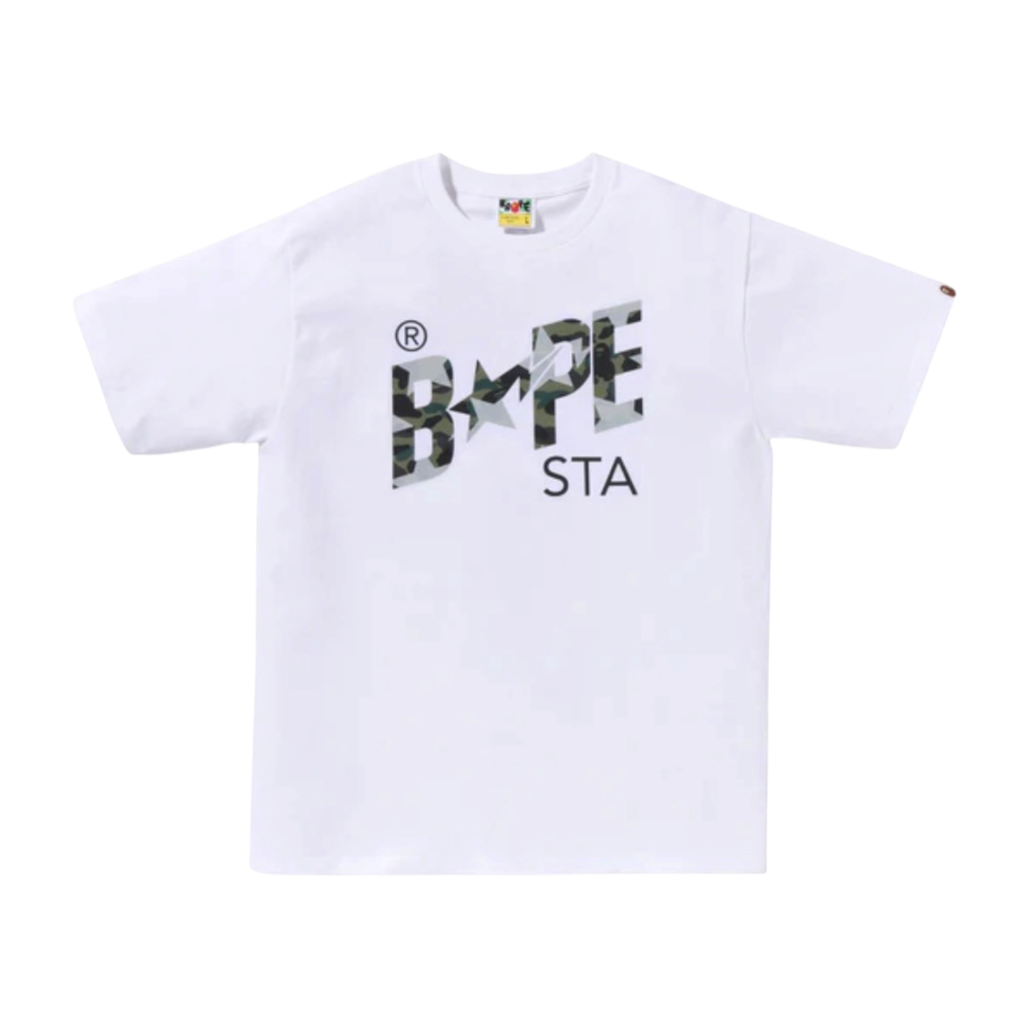 BAPE ABC Camo Sta Logo Tee Green, Size: L