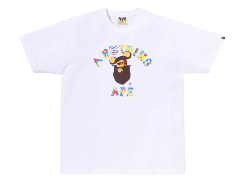 BAPE X Medicom College Milo Tee White
