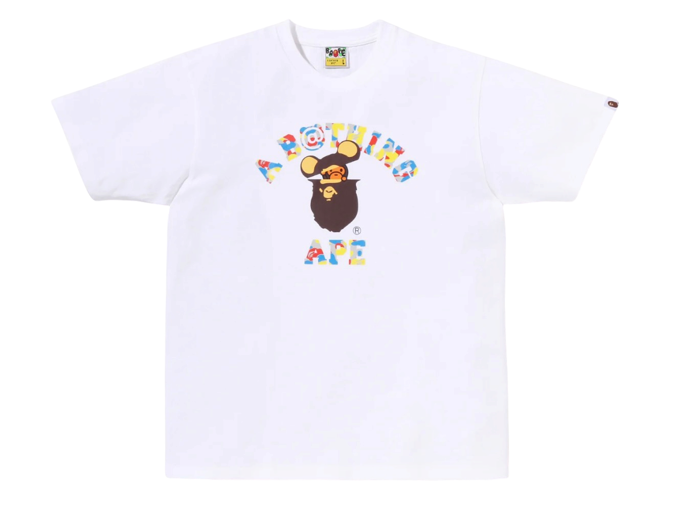 BAPE X Medicom College Milo Tee White, Size: L