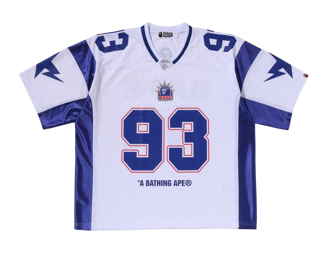 BAPE Mesh Cropped Football Jersey White, Size: M