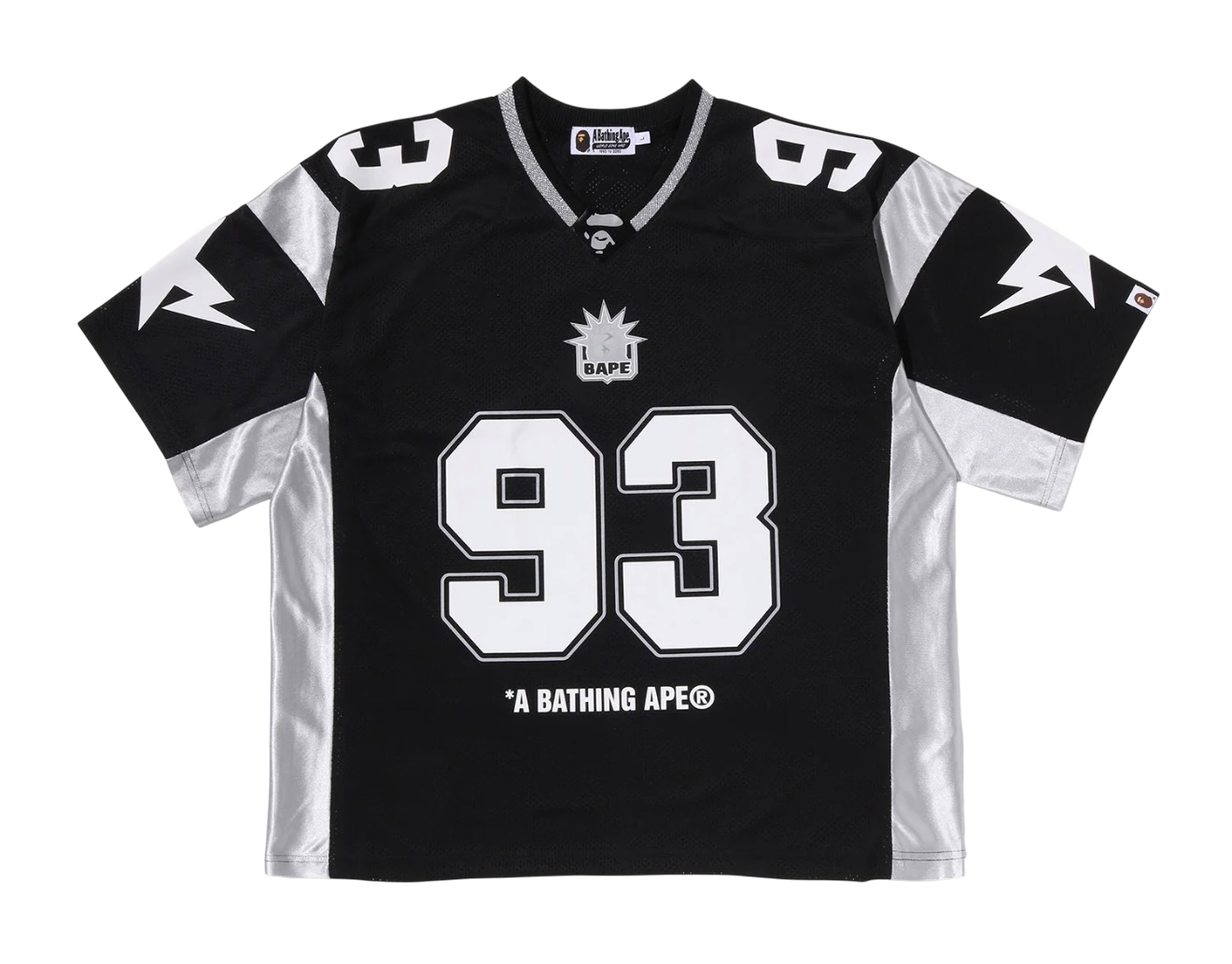 BAPE Mesh Cropped Football Jersey Black, Size: XL