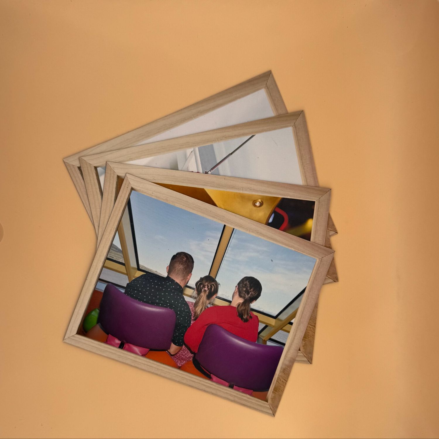 4 Flexi-Fotomagnete mit Rahmen 9,3 x 11,5 cm