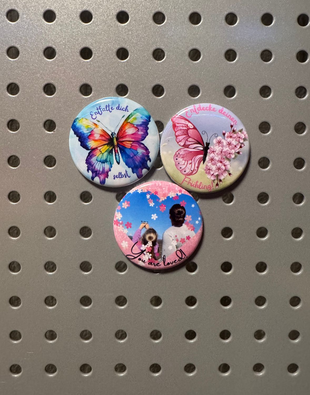 3 runde Schmetterling-Magnete (38mm)