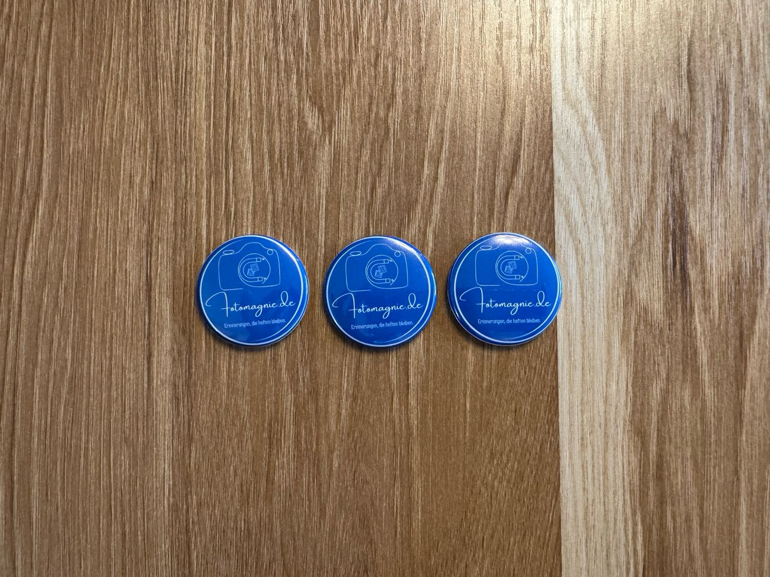 12 Runde Logo-Magnete 38mm