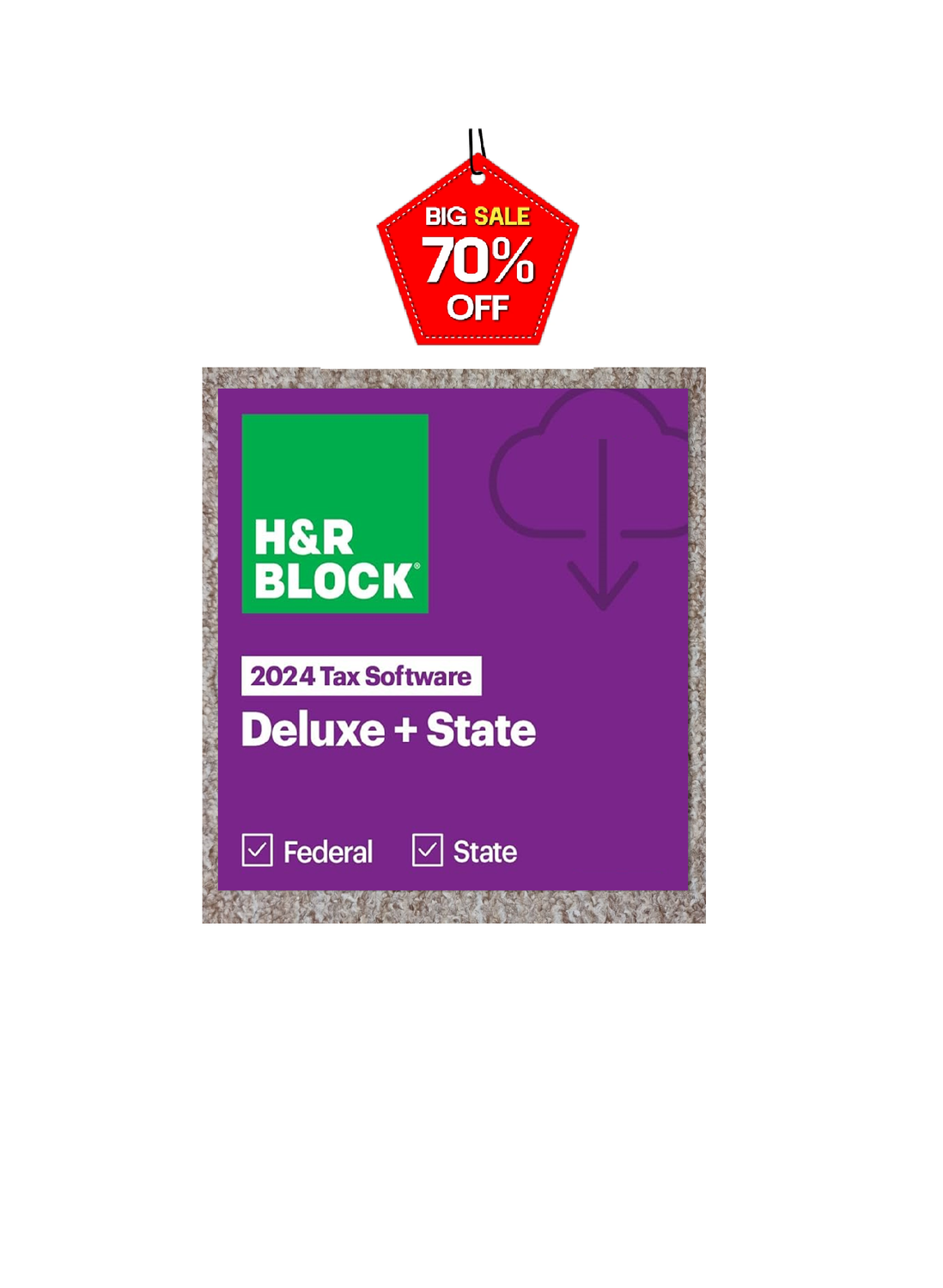 H&amp;R Block Tax Software Deluxe + State 2024 with Refund Bonus Offer (Amazon Exclusive) Win/Mac