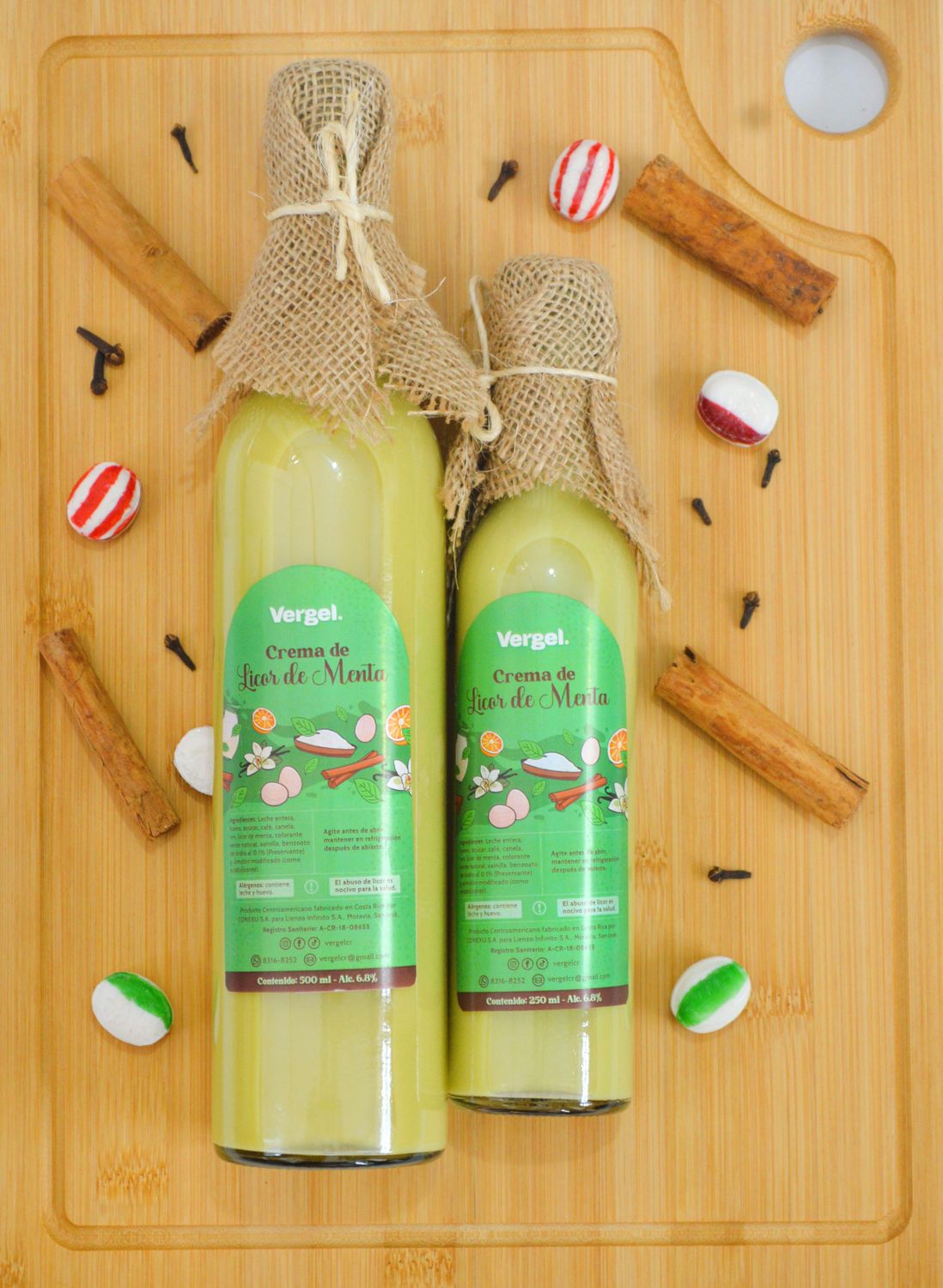 Crema de licor de menta