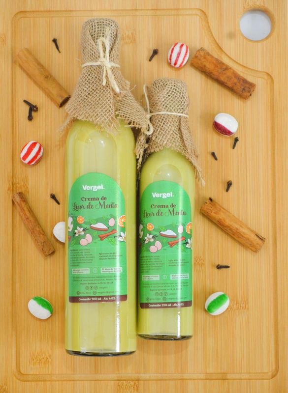 Crema de licor de menta